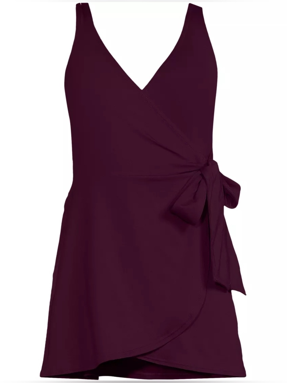 Lands' End Women's Side Tie Mini Swim Dress Swimsuit